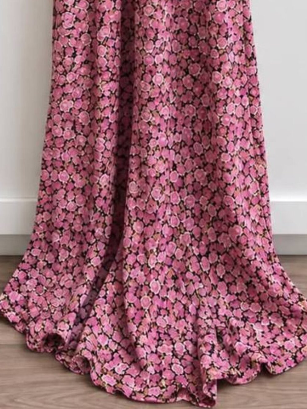 Pink Floral Maxi Dress - Picture 3 of 3
